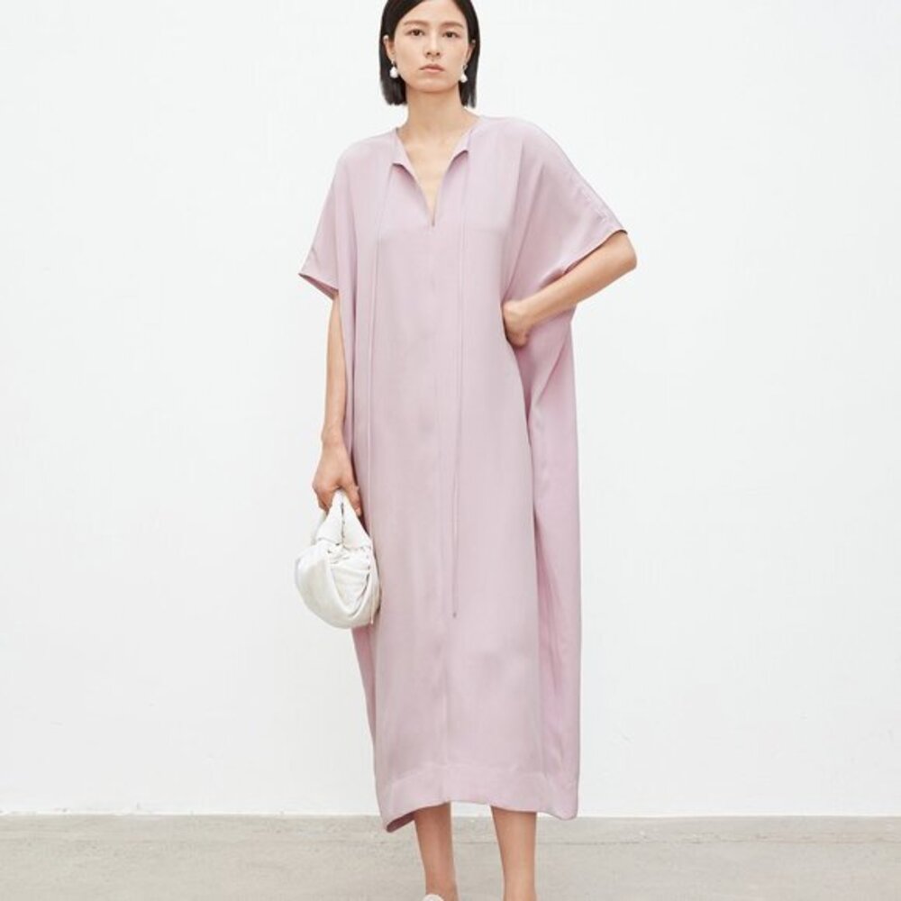 CHICJOC Women 30MM crepe silk casual reversible loose-fit maxi dress